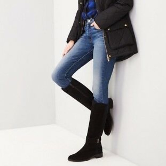 Aquatalia Giada Waterproof Black Tall Riding Boots - Picture 4 of 12